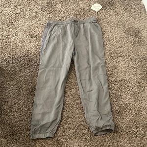 Knox rose, womens joggers, gray, pink, medium, NWT, draw string, pockets